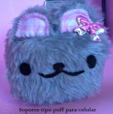 Soporte puff de Oso para celular